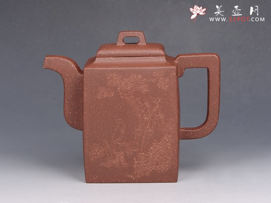 紫砂壶图片：方砖壶 - 美壶网