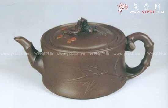 紫砂壶图片：圆松竹梅壶 - 美壶网