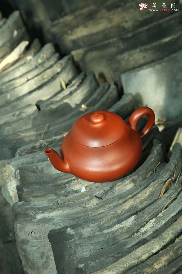 紫砂壶图片：君德 大红袍朱泥 - 美壶网
