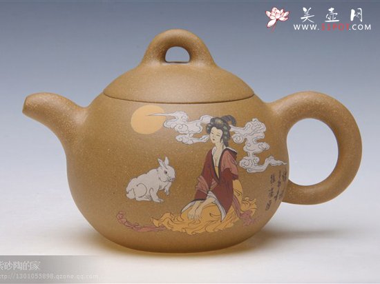 紫砂壶图片：彩绘石韵 - 美壶网