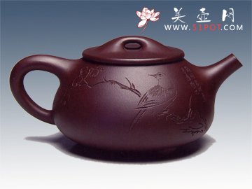 紫砂壶图片：石瓢十大茗壶优秀奖朱新洪铭 - 美壶网