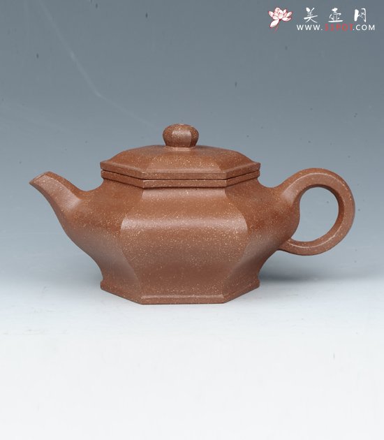 紫砂壶图片：六方矮宫灯 - 美壶网