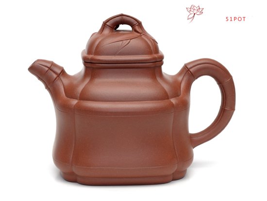 紫砂壶图片：四方竹鼎  泥料：原矿清水泥  容量：500CC - 美壶网