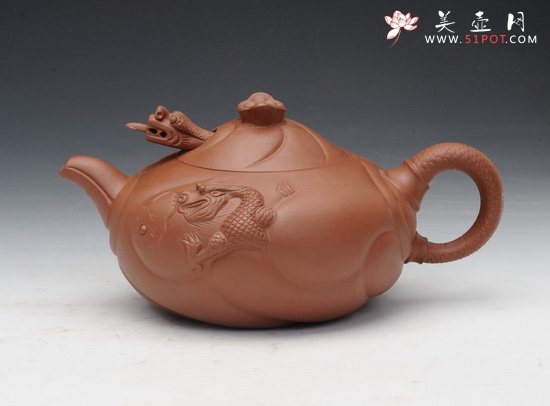 紫砂壶图片：鱼化龙 - 美壶网