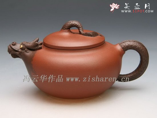 紫砂壶图片：双色玲珑 - 美壶网