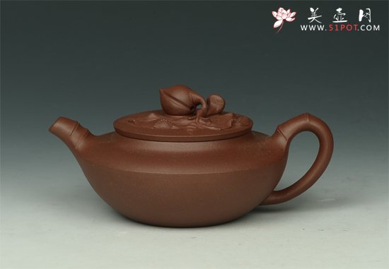 紫砂壶图片：汉扁寿桃 - 美壶网