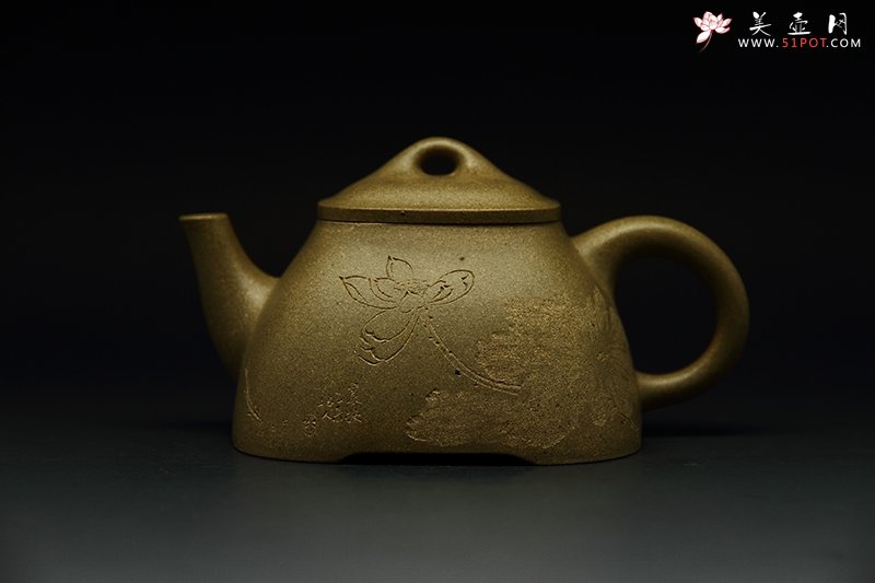 紫砂壶图片：孤菱壶(怡人刻） - 美壶网