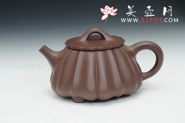 紫砂壶图片：菱形石瓢（吉祥制） - 美壶网