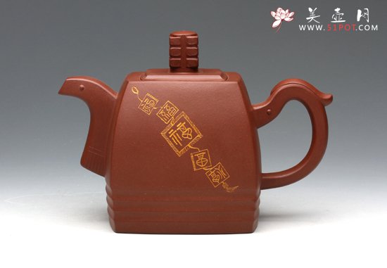 紫砂壶图片：青玉四方 - 美壶网