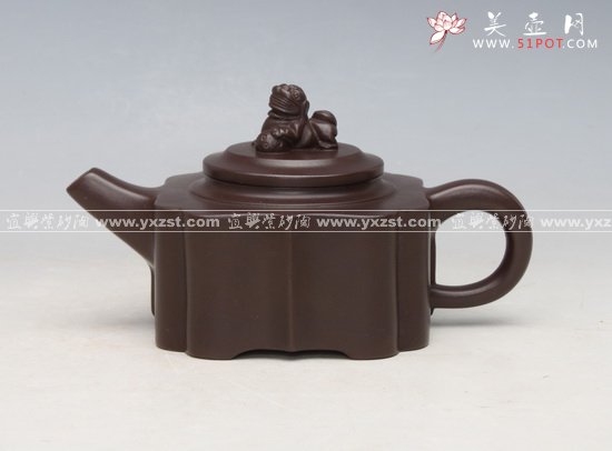 紫砂壶图片：锦囊狮灯 - 美壶网