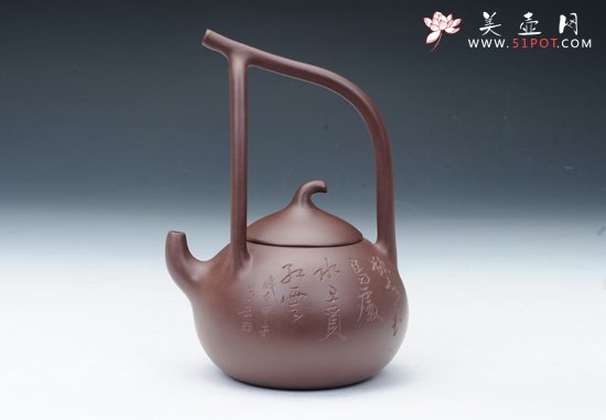 紫砂壶图片：南瓜提梁 - 美壶网