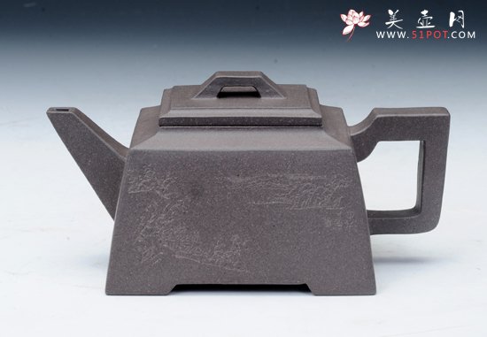 紫砂壶图片：玉方壶 - 美壶网