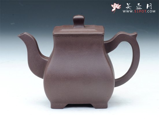 紫砂壶图片：方樽壶 - 美壶网
