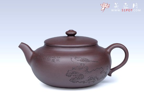 紫砂壶图片：扁鼓 - 美壶网