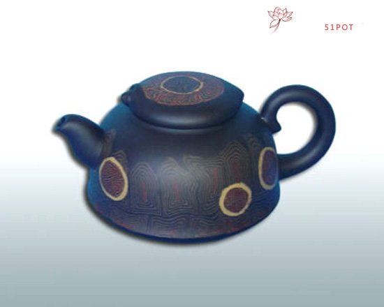 紫砂壶图片：绞泥祝寿壶 - 美壶网