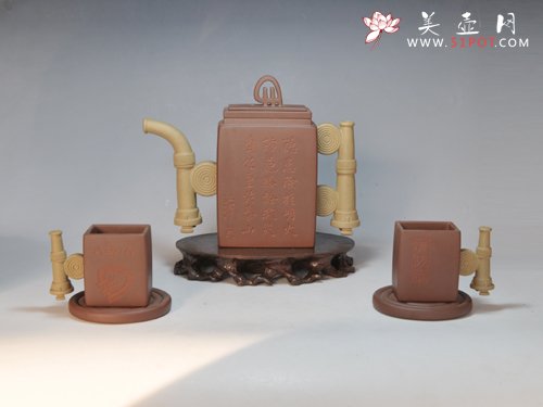 紫砂壶图片：消防（岁岁平安） 500CC 清水泥 - 美壶网