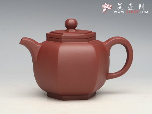 紫砂壶图片：六方祥和 泥料：底... - 美壶网