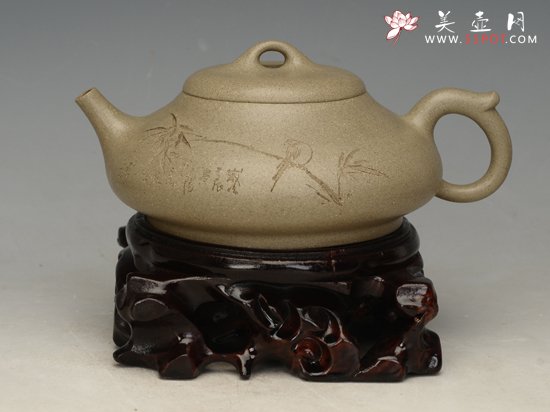 紫砂壶图片：灰段系列6  容量：300cc - 美壶网