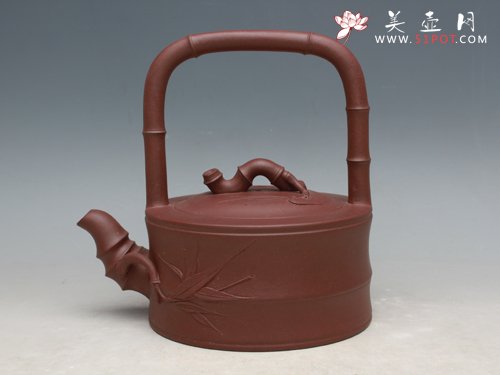 紫砂壶图片：竹节提梁 - 美壶网