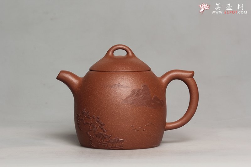 紫砂壶图片：泥绘秦权 - 美壶网