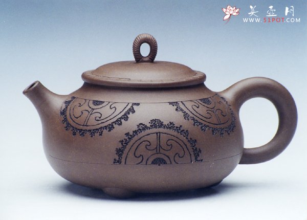 紫砂壶图片：思古瓦当  - 美壶网