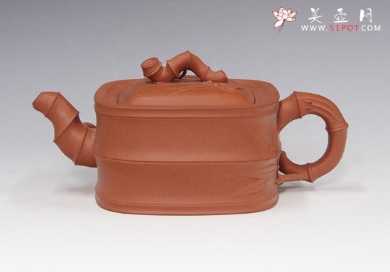 紫砂壶图片：四方竹段 - 美壶网