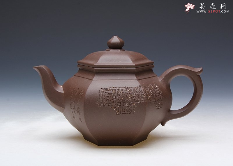 紫砂壶图片：六方笑樱 - 美壶网
