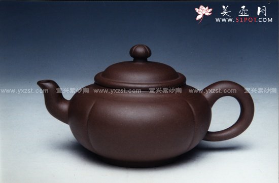 紫砂壶图片：圆四瓣壶 - 美壶网