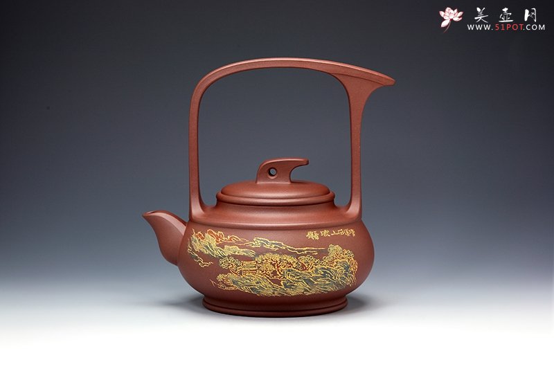 紫砂壶图片：涤尘提梁 - 美壶网