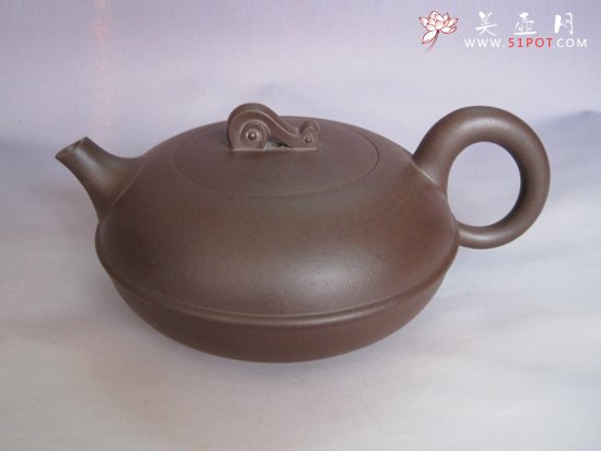 紫砂壶图片：线圆如意 400CC - 美壶网