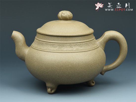 紫砂壶图片：三脚汉壶 - 美壶网