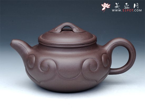 紫砂壶图片：仿古如意壶 - 美壶网