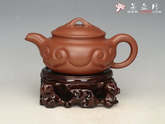 紫砂壶图片：仿古如意   容量：300cc - 美壶网