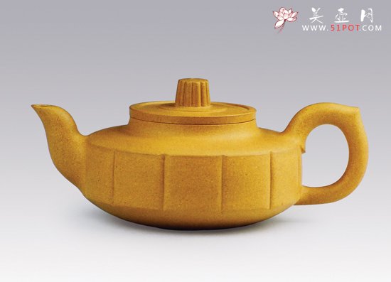 紫砂壶图片：采菊东篱黄金段 - 美壶网