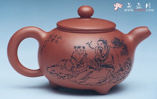 紫砂壶图片：三脚朴玉 - 美壶网