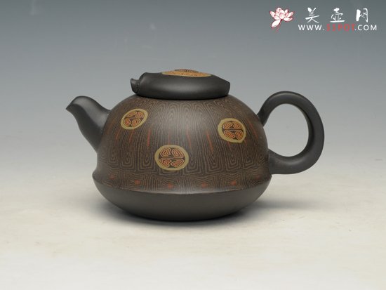 紫砂壶图片：福禄龙龟 黄龙山绞泥 - 美壶网