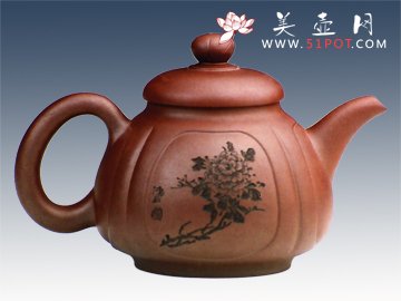 紫砂壶图片：玉莲宫灯 - 美壶网