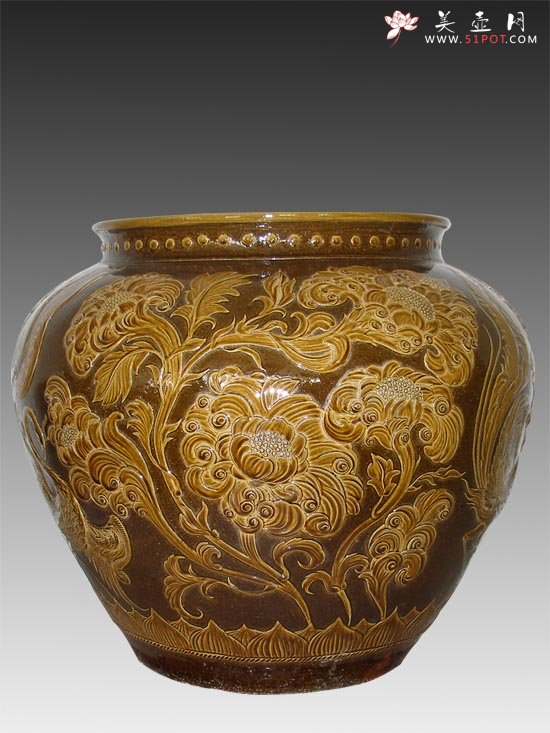 紫砂壶图片：凤喜牡丹 - 美壶网