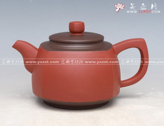 紫砂壶图片：双色方壶1 - 美壶网