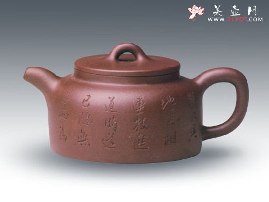 紫砂壶图片：平盖莲子(全手工) - 美壶网