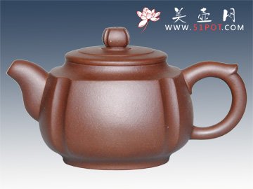 紫砂壶图片：抽角四方 - 美壶网