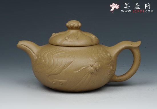 紫砂壶图片：游龙仿古壶 - 美壶网