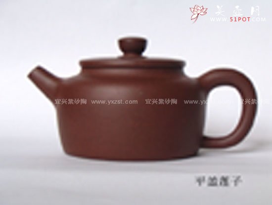 紫砂壶图片：平壶盖子 - 美壶网