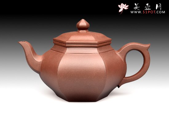 紫砂壶图片：16 六方笑樱 - 美壶网