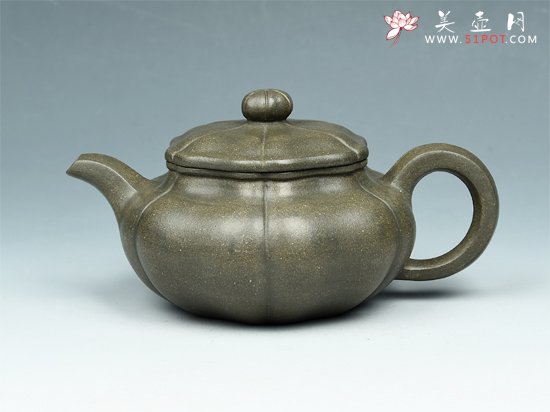 紫砂壶图片：葵仿古壶 - 美壶网