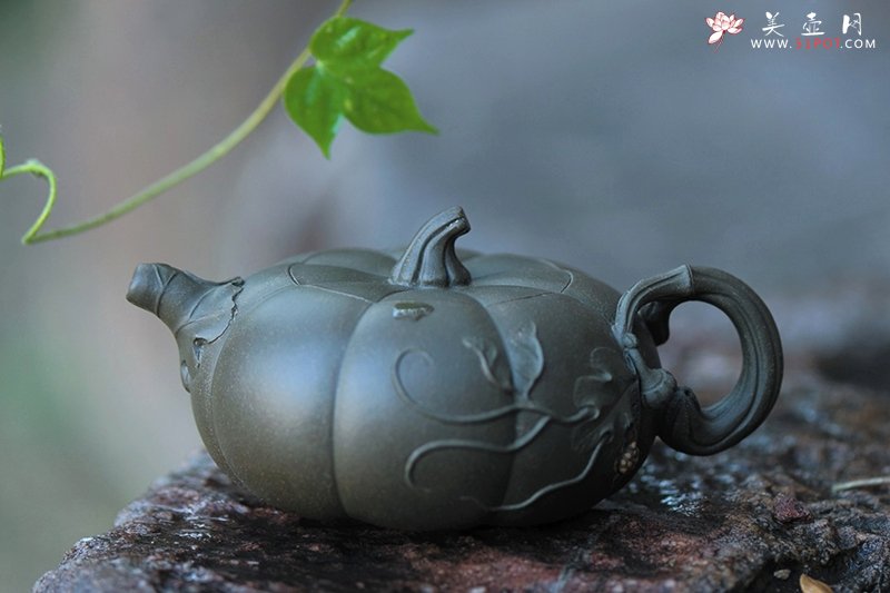 紫砂壶图片：绿南瓜 - 美壶网