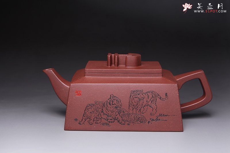 紫砂壶图片：祥虎纳福 - 美壶网