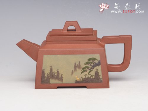 紫砂壶图片：四方抽盖 - 美壶网