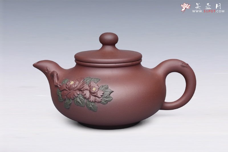 紫砂壶图片：牡丹 - 美壶网