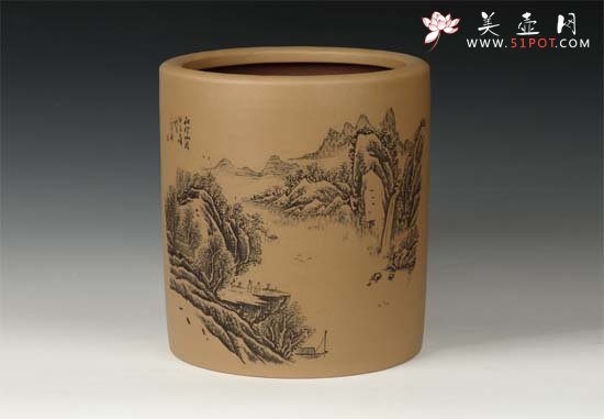 紫砂壶图片：笔筒 - 美壶网